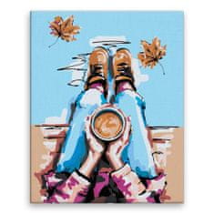 Malujsi Maľovanie podľa čísel - Kúzlo v šálke kávy - 80x100 cm, plátno vypnuté na rám