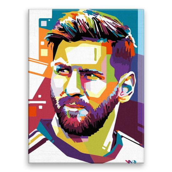 Malujsi Maľovanie podľa čísel - Messi 01 - 30x40 cm, plátno vypnuté na rám