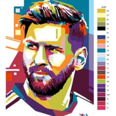 Malujsi Maľovanie podľa čísel - Messi 01 - 30x40 cm, bez dreveného rámu