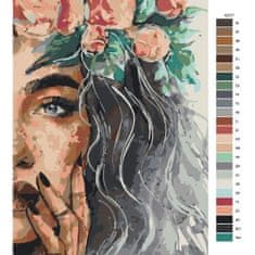 Malujsi Maľovanie podľa čísel - Kvety vo vlasoch - 40x60 cm, plátno vypnuté na rám