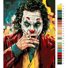 Malujsi Maľovanie podľa čísel - Joker s cigaretou - 80x120 cm, plátno vypnuté na rám
