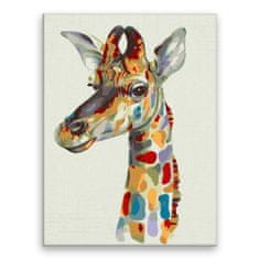 Maľovanie podľa čísel - Pohľad žirafy - 30x40 cm, plátno vypnuté na rám