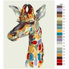 Maľovanie podľa čísel - Pohľad žirafy - 30x40 cm, plátno vypnuté na rám