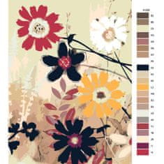 Malujsi Maľovanie podľa čísel - Kvety na plátne - 60x80 cm, plátno vypnuté na rám