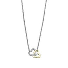 Lotus Style Romantický oceľový bicolor náhrdelník Woman`s Heart LS2117-1 / 1