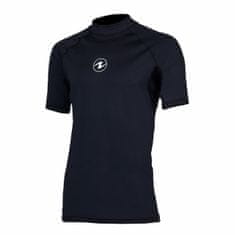 AQUALUNG Pánske lycrové tričko SLIM FIT čierna, krátky rukáv čierna 3XL
