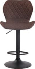 BHM Germany Barová stolička Cork, textil, čierna / hnedá