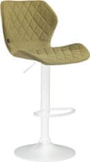 BHM Germany Barová stolička Cork, textil, biela / zelená