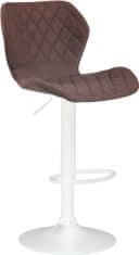 BHM Germany Barová stolička Cork, textil, biela / hnedá