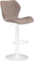 BHM Germany Barová stolička Cork, textil, biela / taupe