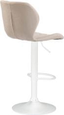 BHM Germany Barová stolička Cork, textil, biela / krémová