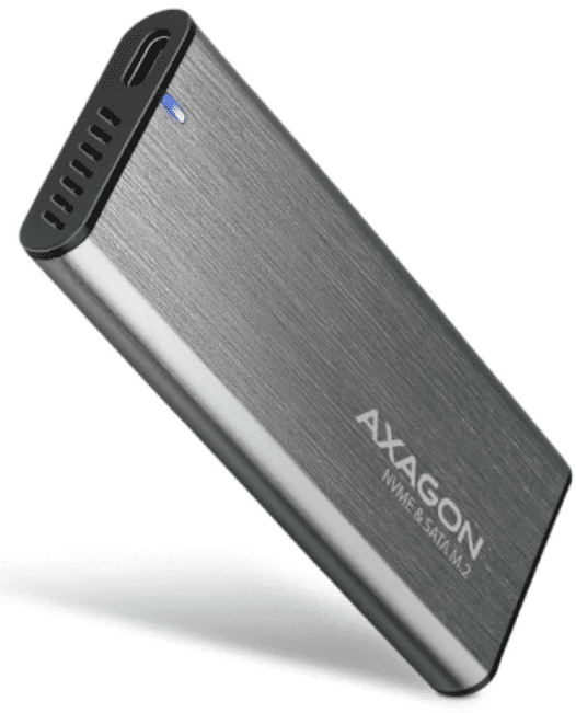 AXAGON EEM2-SG2 RAW box, strieborná (EEM2-SG2)