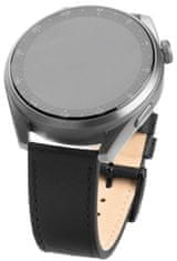 FIXED Kožený remienok Leather Strap so šírkou 20mm pre smartwatch FIXLST-20MM-BK, čierny