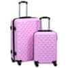 Súprava cestovných kufrov s tvrdým krytom 2 ks ružová ABS