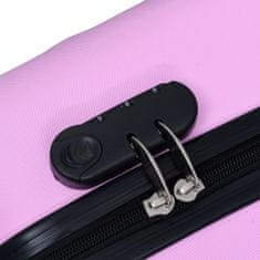 Vidaxl Súprava cestovných kufrov s tvrdým krytom 3 ks ružová ABS
