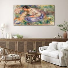 COLORAY.SK Skleneny obraz Abstrakcie žena tráva 140x70 cm