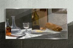 COLORAY.SK Obraz na skle Obraz na skle Zátišie s fľašou monet 120x60 cm