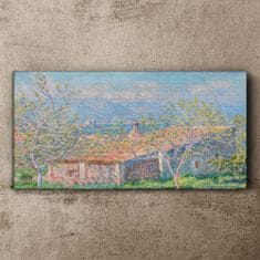COLORAY.SK Obraz na plátně Obraz na plátně Dom záhrada na mince antibes 140x70 cm