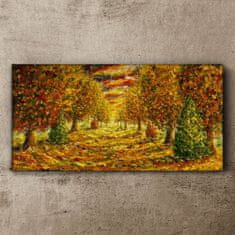COLORAY.SK Obraz na plátně Obraz na plátně Maľovanie lesa jesenné príroda 100x50 cm