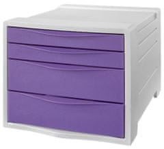 Esselte Zásuvkový box "Colour`Breeze", levanduľová, plast, 4 zásuvky, 628458