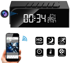 SpyTech Wi-Fi kamera v digitálnych hodinách s nočným videním a detekciou pohybu IP035