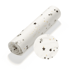 BabyOno Bambusová plachta s gumičkou do postieľky – Hviezdny prach