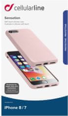 CellularLine ochranný silikonový kryt saNSATION pro iPhone 7/8/sa 2020, staroružový