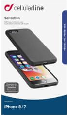 CellularLine ochranný silikonový kryt saNSATION pro iPhone 7/8/sa 2020, čierny