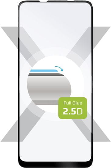 FIXED ochranné tvrdené sklo Full-Cover pro Samsung Galaxy A21s, lepení přes celý displej, čierna