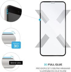 FIXED ochranné tvrdené sklo 3D Full-Cover pro Apple iPhone XR/11, s lepením přes celý displej, čierna