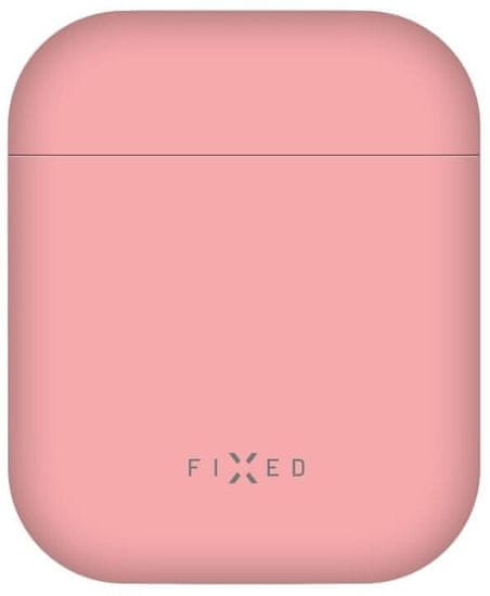 FIXED ultratenké silikonové pouzdro Silky pro Apple Airpods, ružová