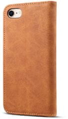 Leather flipové pouzdro pro Apple iPhone sa 2020/8/7, hnedá