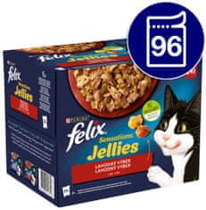 Felix SENSATIONS multipack lahodný výber so zeleninou v želé 96x85 g