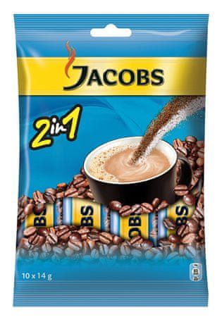 Jacobs Instantná káva, 10x14g, "2 v 1" 7040564/46126200