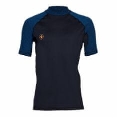 AQUALUNG Pánske lycrové tričko SLIM FIT čierna/modrá modrá/čierna 3XL