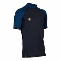 AQUALUNG Pánske lycrové tričko SLIM FIT čierna/modrá modrá/čierna 3XL
