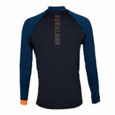 AQUALUNG Pánske lycrové tričko SLIM FIT čierna/modrá, dlhý rukáv modrá/čierna 3XL