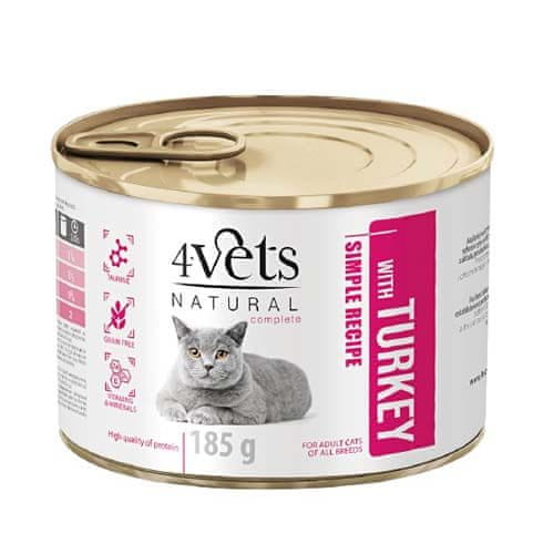 4VETS NATURAL SIMPLE RECIPE s moriakom 185g konzerva pre mačky