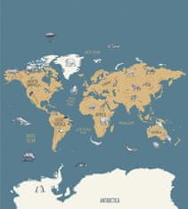 Caselio Tapeta WORLD MAP 2066 z kolekcie PLAYTIME