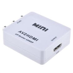 Northix Mini AV na HDMI Video konvertor adaptér 720p 1080p 