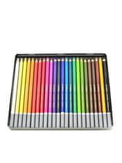 Stabilo Kriedové pastelové farebné pastelky "CarbOthello", sada, 24 farieb, okrúhle, kovová krabička, 1424-6