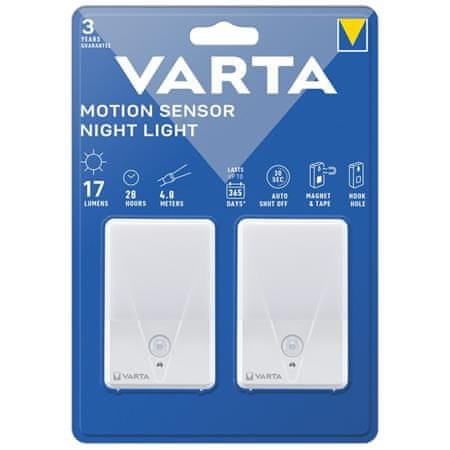 VARTA Nočné svetlo "Motion Sensor Night", LED, 2 ks, 16624101402
