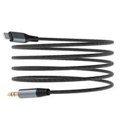DUDAO L11Pro audio kábel Lightning / 3.5mm mini jack, sivý