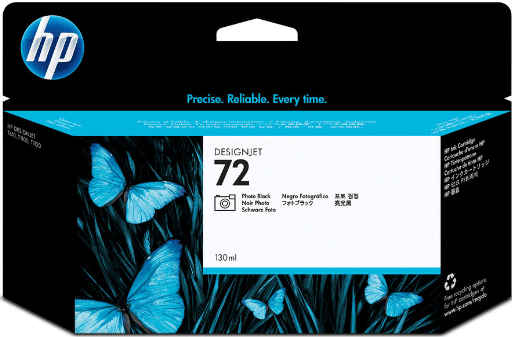 Hewlett Packard HP 72 130-ml Photo Black DesignJet Ink Cartridge, C9370A