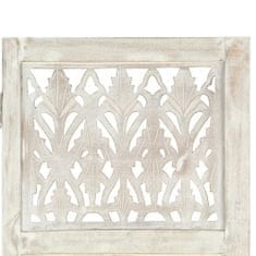 Petromila vidaXL Ručne vyrezávaný 5-panelový paraván biely 200x165 cm mangovníkový masív