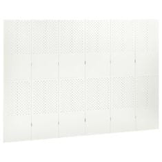 Petromila vidaXL 6-panelové paravány 2 ks biele 240x180 cm oceľ