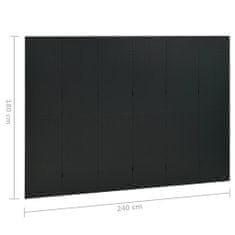 Vidaxl 6-panelové paravány 2 ks čierne 240x180 cm oceľ