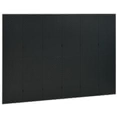 Vidaxl 6-panelové paravány 2 ks čierne 240x180 cm oceľ