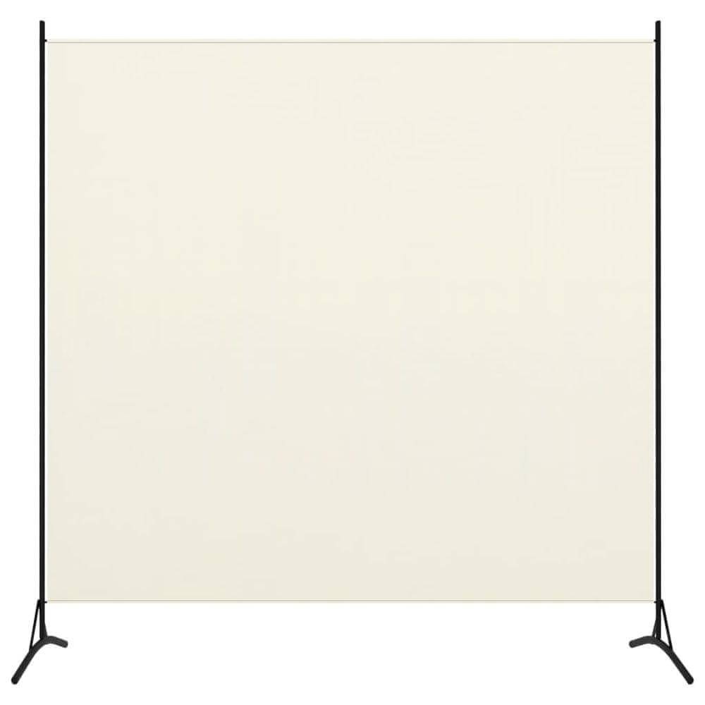Vidaxl Paraván s 1 panelom, krémovo biely 175x180 cm