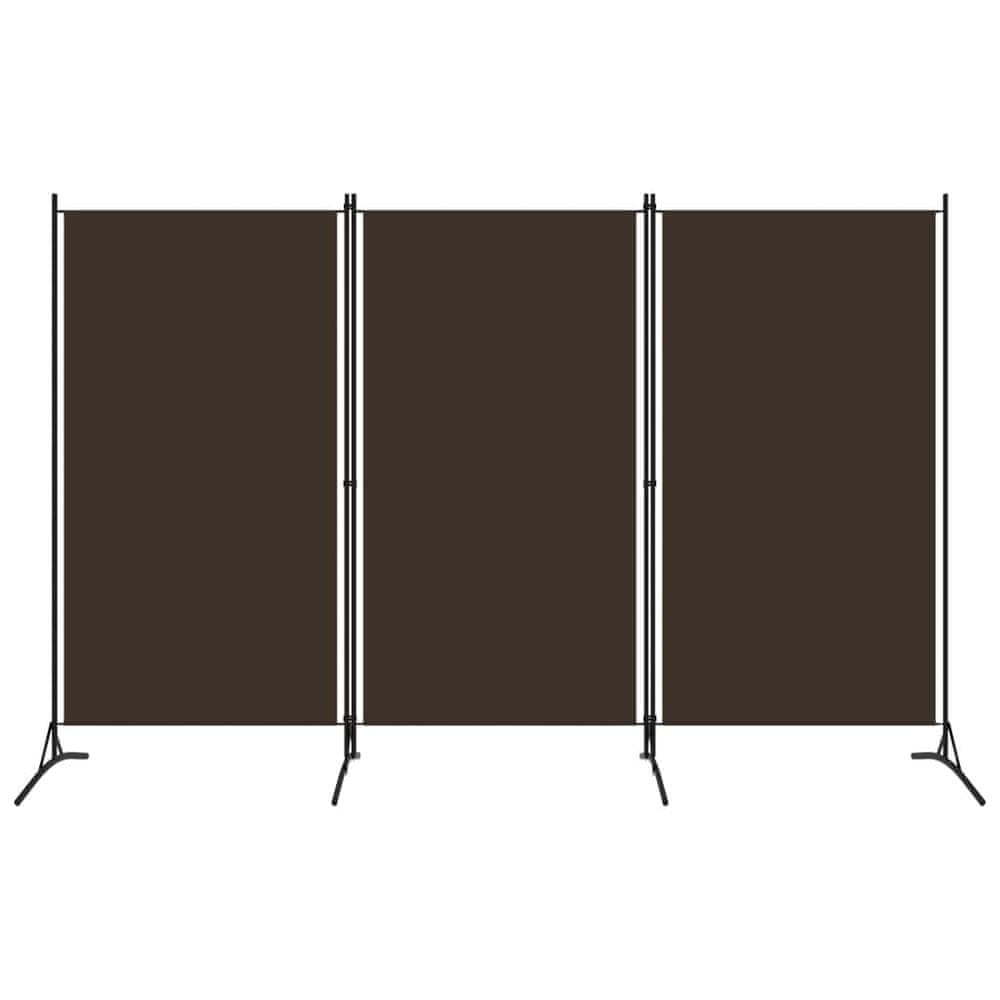 Vidaxl 3-panelový paraván hnedý 260x180 cm